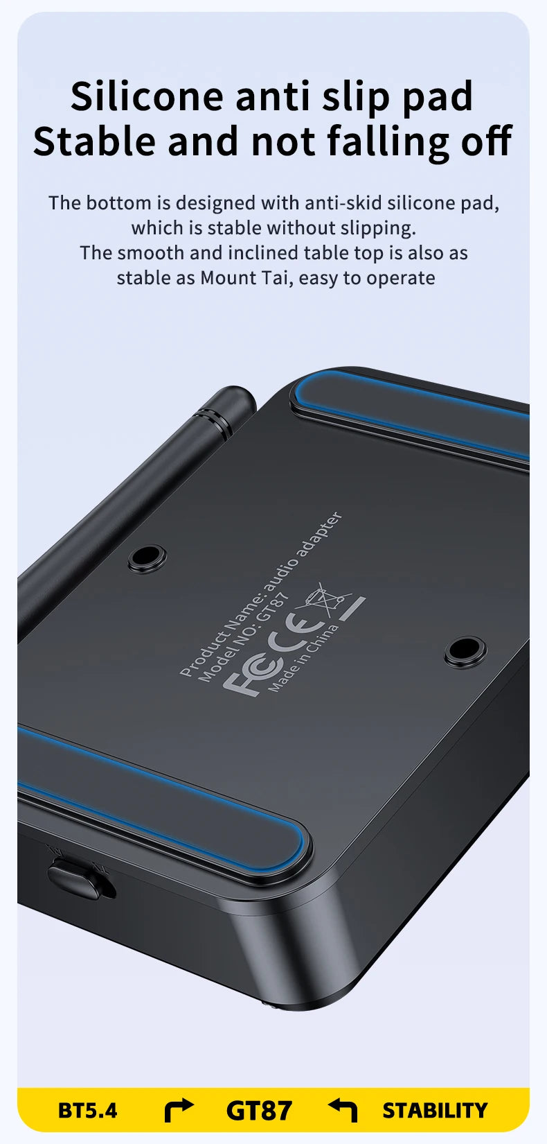 Bluetooth 5.4 Audio Transmitter Receive Support AUX/COAXIAL/SPDIF/TF/U disk with LCD Display for Home Stereo TV Speakers PC