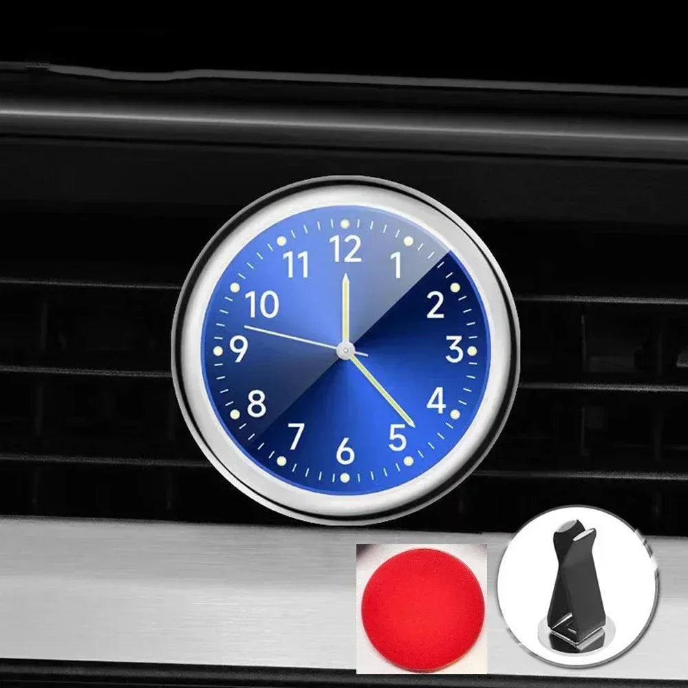 Car Clock Luminous Automobiles Internal Stick-On Mini Digital Watch Mechanics Quartz Clocks Auto Ornament Car Accessories Gifts