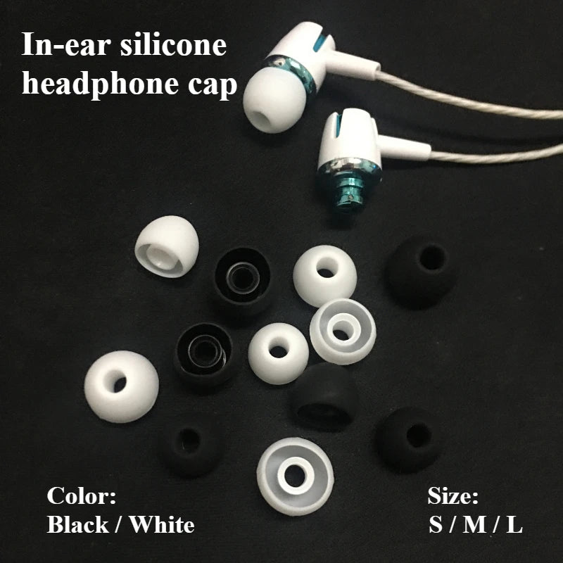 Silicone Replacement Eartips Earbuds Cushions Ear Pads Cover Hearing Aid Headset Cap for In-Ear Headphones Earphones Accessories
