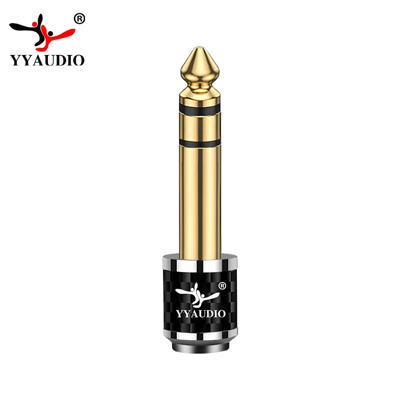 YYAUDIO 6.5mm Male to 3.5mm Female Stereo Audio Adapter for Headphones, Amplifiers and Guitars