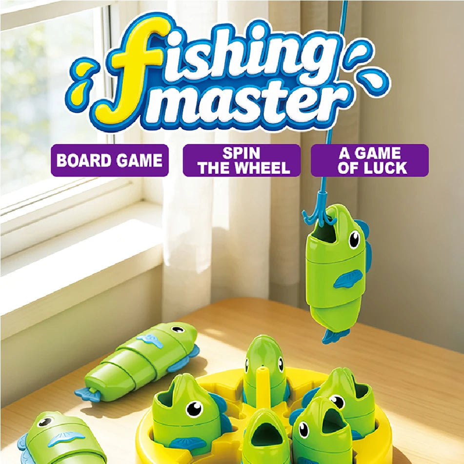 Fishing Battle Board Game Kid Fishing Master Toy Fish Body Stretchable Long Short Competition Family Interaction Educational Toy
