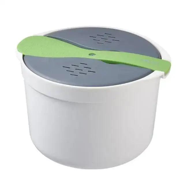Microwave Oven Rice Cooker Portable Food Container Multifunction Steamer Rice Cooker Bento Lunch Box Steaming Utensils