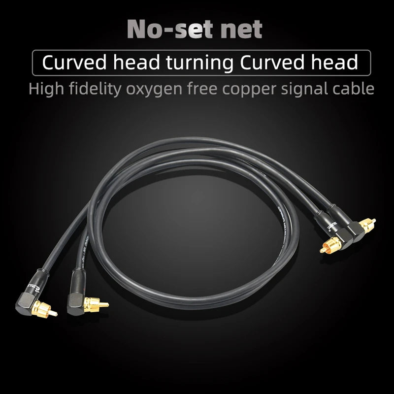 Hi-Fi Fine RCA Cable High Quality 4N OFC HIFI 2RCA-2RCA Male to Male Audio Cablemain core independent shielding One pair