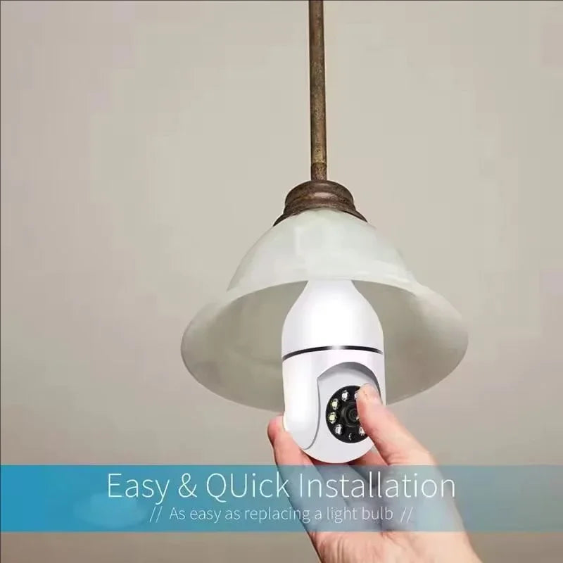 E27 Socket Lamp Holder CCTV WiFi IP Camera PTZ Two Way Audio Home Security Bulb Camera