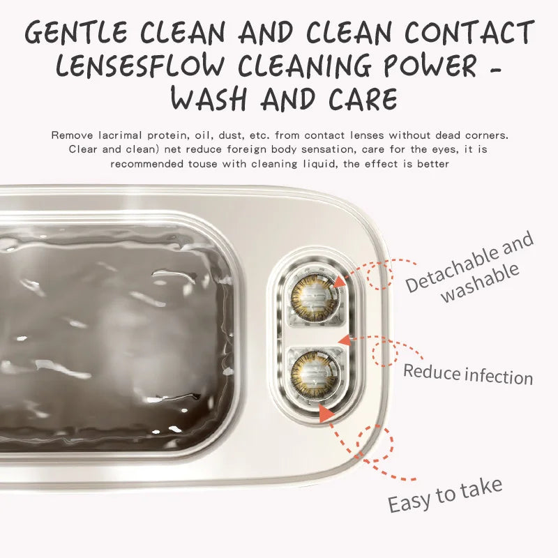 High Frequency Ultrasonic Cleaning Machine Adjustable Double Bin Vibration Full Cleaning for Jewelry Household Use