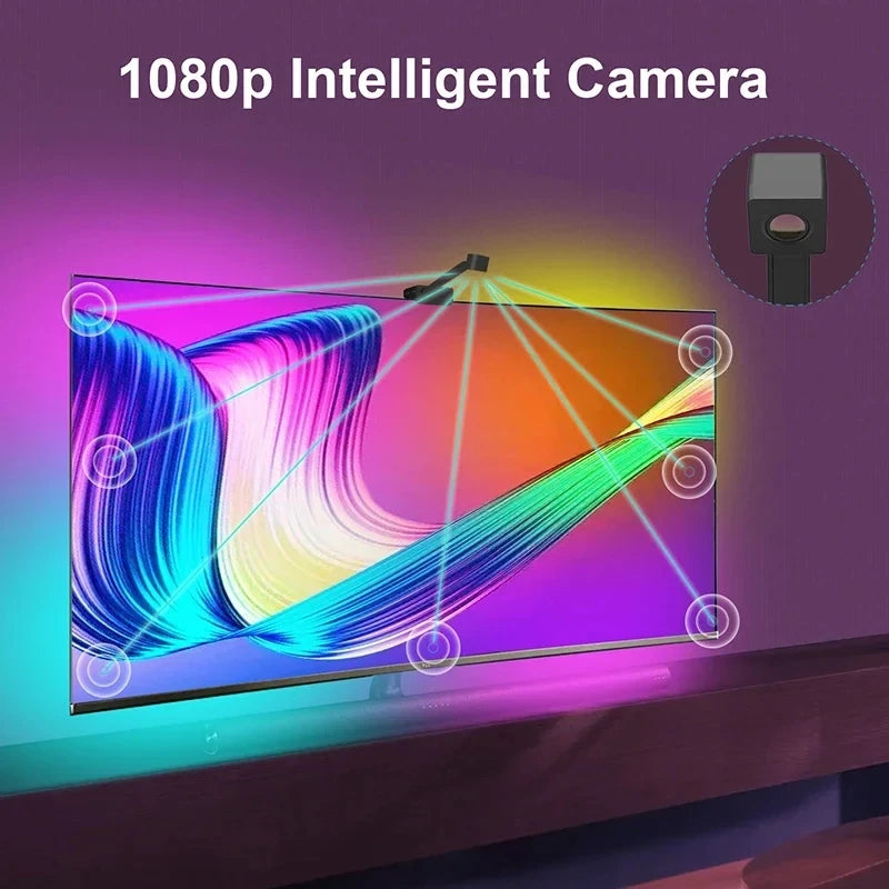 Ambilights Tv Kit 5V Rgbic Smart Usb Ambilight For Tv 3.8M 5M Tv Backlight Television Color Synchronization Led Light Strip Tape