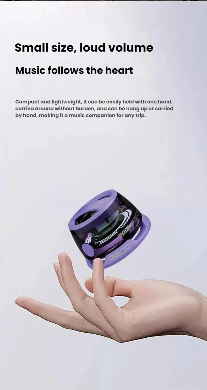 Portable Bluetooth Speaker HECATE G200 RGB Lighting Magnetic Speaker BT5.3 Mini Sound Box 7 Hours Playback Phone Holder