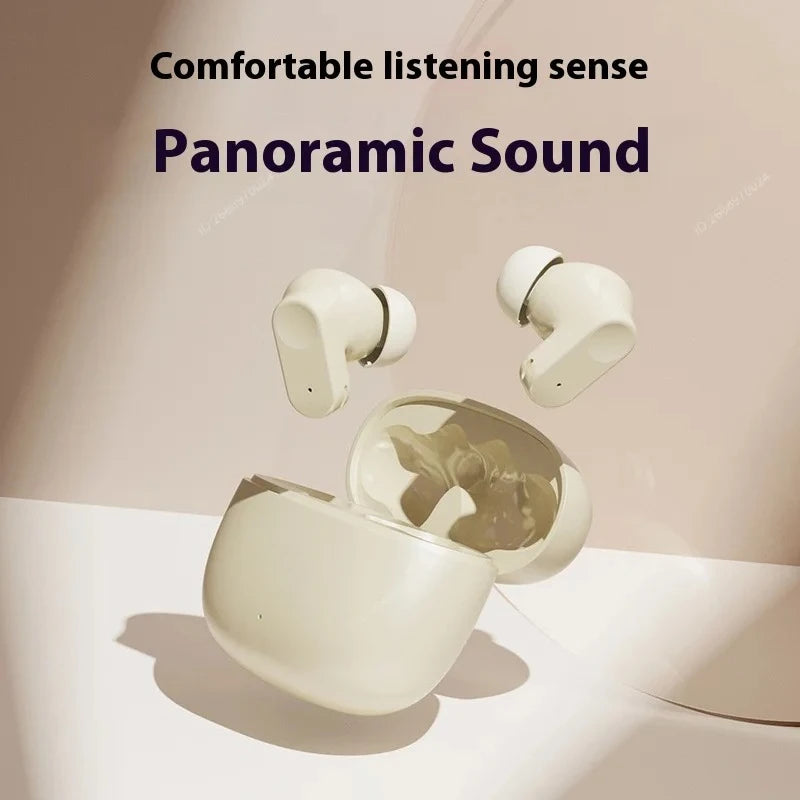 Wireless Bluetooth Earbuds Comfort Fit Metal Diaphragm Hi-Fi Sound Long Battery Life Earphones ENC Noise Cancellation With Mic