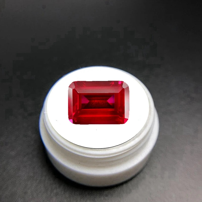 Natural Red Ruby 12x16mm 12.50Cts Rectangle VVS Sri-Lanka Loose Gemstone 5# Ruby Jewelry DIY Gem