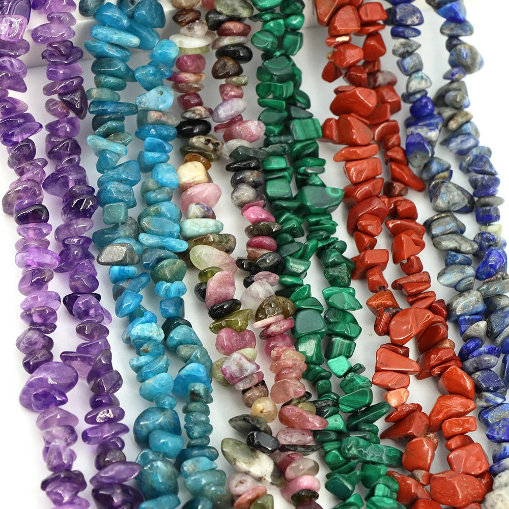 3-5mm/5-8mm Natural Garnet Amethyst Aquamarine Beads Irregular Freeform Chip Gravel Shape Stone Bead DIY Jewelry Making Bracelet