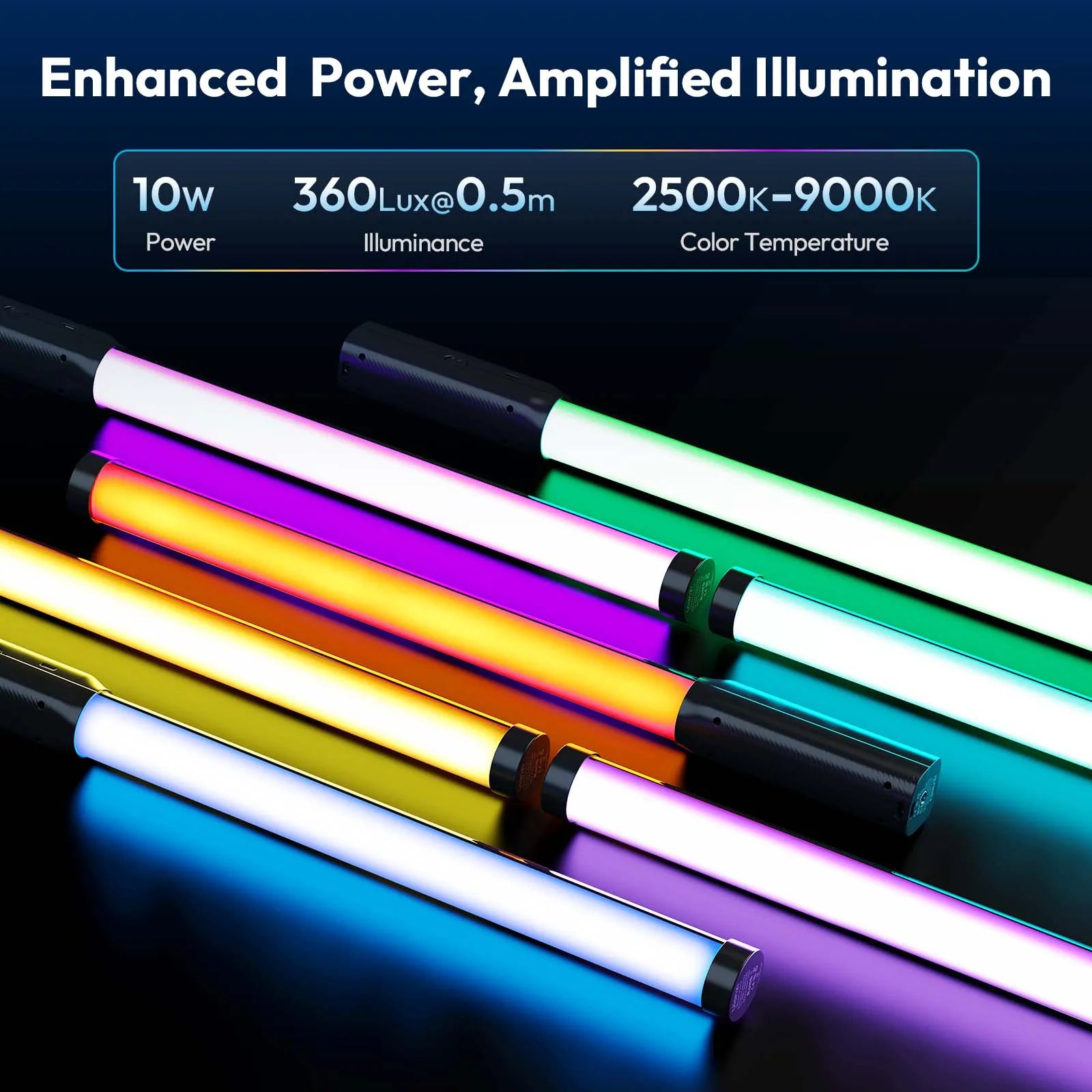 Ulanzi VL119 LED Stick Light Fill Lamp Sticks Bulk Colorful RGB Glow Stick for Photography Game Birthday Wedding Party Supplies