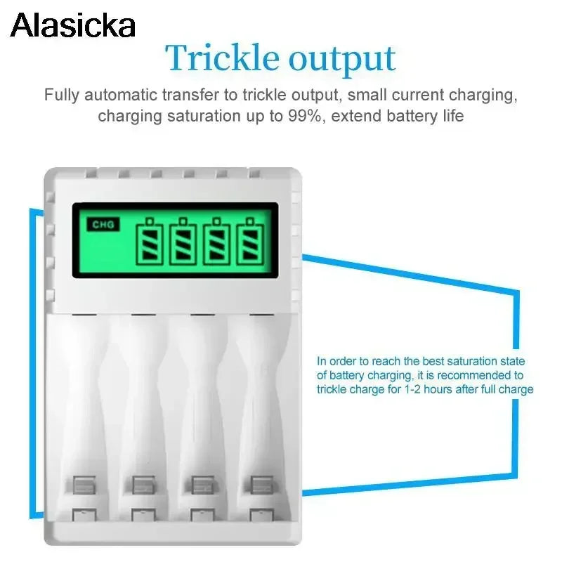 LCD Display Smart Intelligent Battery Charger With 4 Slots  For AA/AAA NiCd NiMh Rechargeable Batteries aa aaa Charger