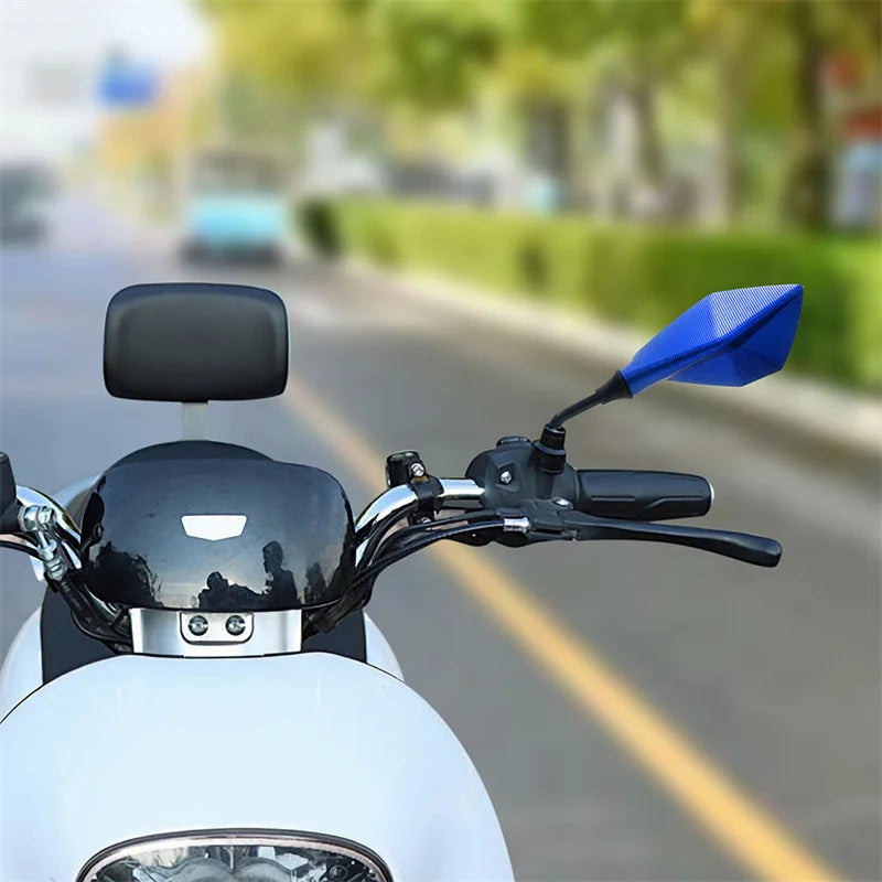 Motorcycle Mirrors Red M10 ABS Motorcycle Rearview Mirrors Scooter E-Bike ATV Dirt Bike Rear View Mirrors HD Side Mirror