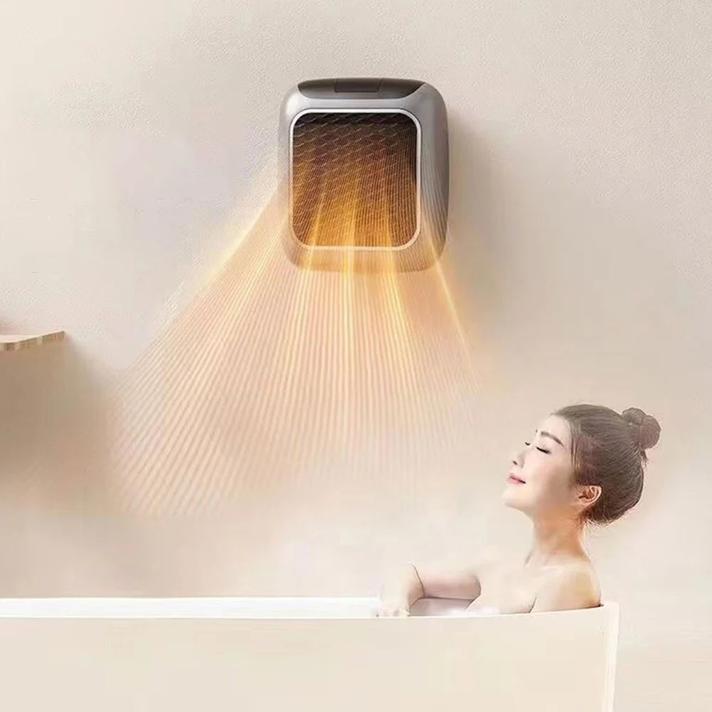800W Wall Mount Electric Heater PTC Ceramic Digital Heaters Portable Fast Heating Warmer For Indoor Bedroom Bathroom Living Room