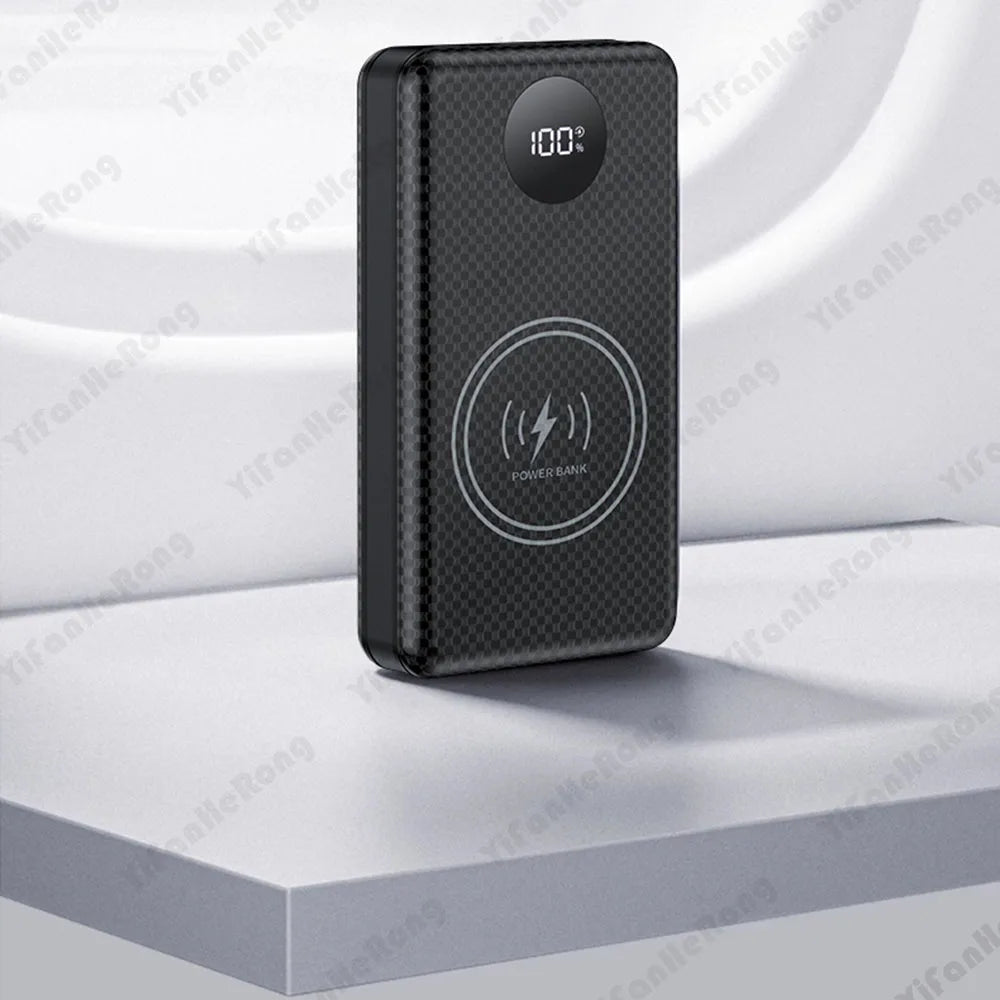 22.5W Wired +15W Wireless External Power Bank Case Battery Charge Storage Box Battery Holder 6*18650 20000mAh Power Bank Case