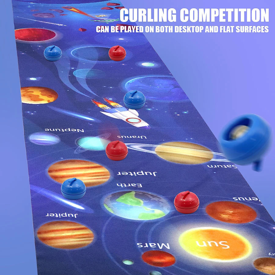 Table curling game is suitable for teenagers or adults, with 8/16 roller skates to choose from for party entertainment games