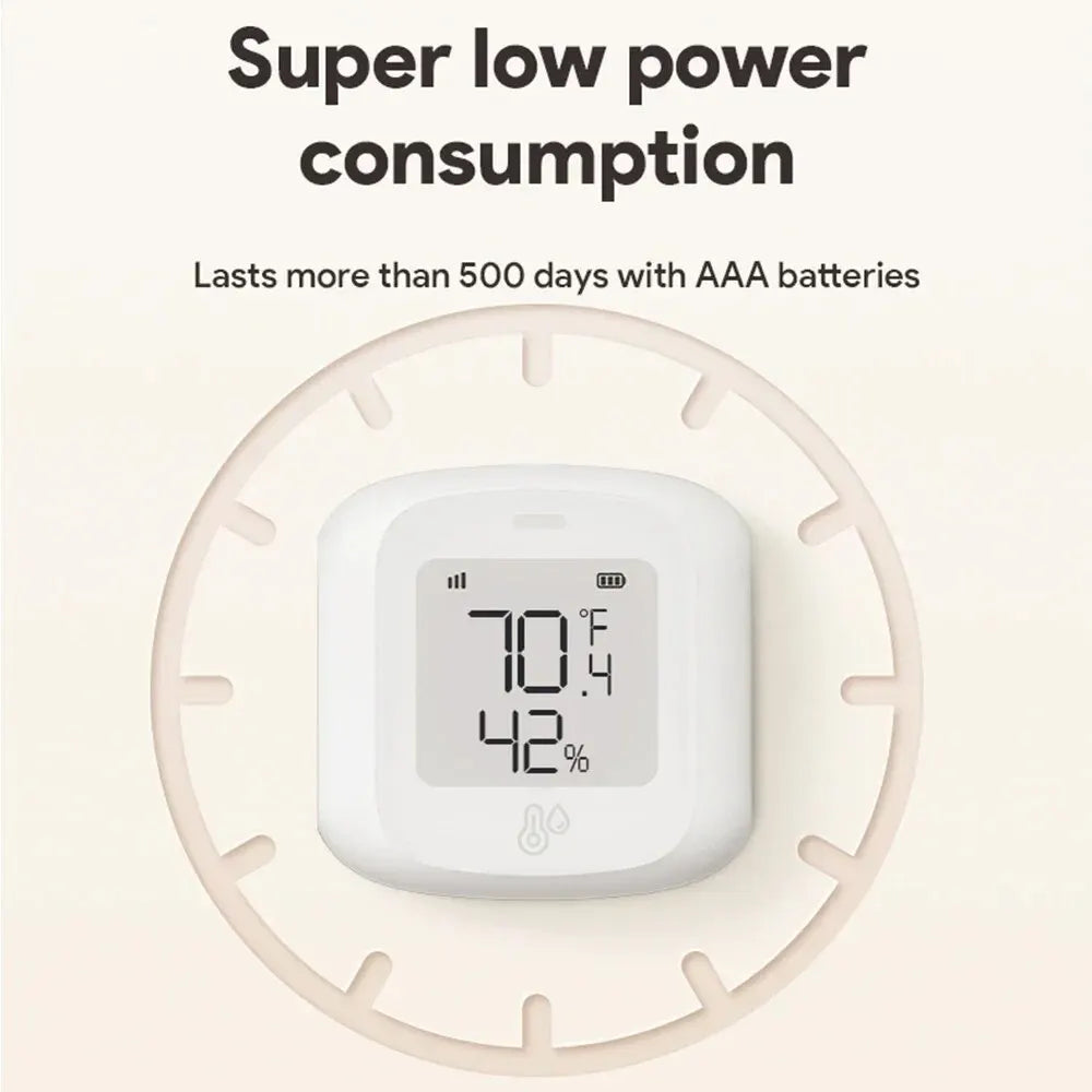 Smart WiFi/Zigbee Temperature and Humidity Sensor Indoor Hygrometer Thermometer with LCD Display Support Home Assistant Zigbee2m