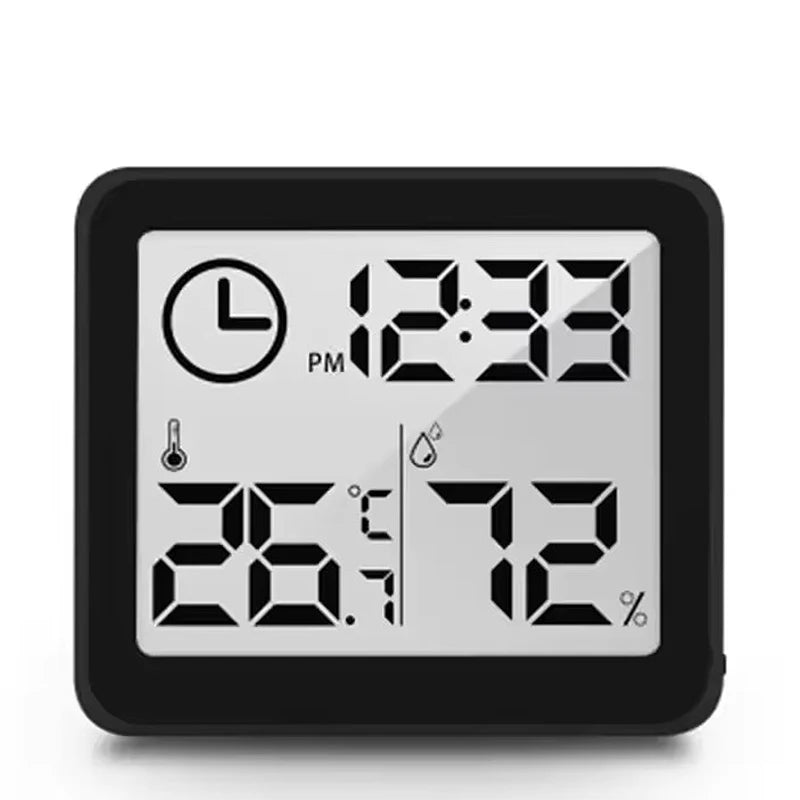 Thermohygrometer Ultra-thin Simple Smart Home Electronic Digital Thermometer Hygrometer LCD Digital Wall Clock
