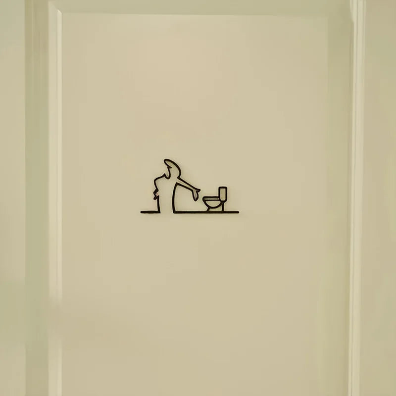 Flat, High-Quality Flat -with holes, Black Frame Modern Home Decor for Bathroom - Easy to Install Wall Art