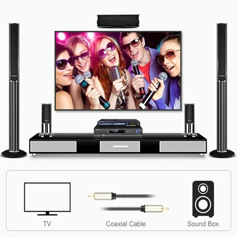 Subwoofer RCA to RCA Cable Nylon Braided Digital Coaxial Analogue Cord for Amplifiers HDTV Home Theater Hi-Fi Systems Subwoofer