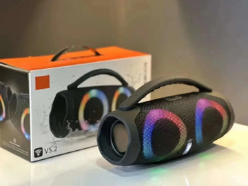30W high power bluetooth speaker portable RGB colorful light waterproof wireless subwoofer 360 stereo surround TWS FM boombox