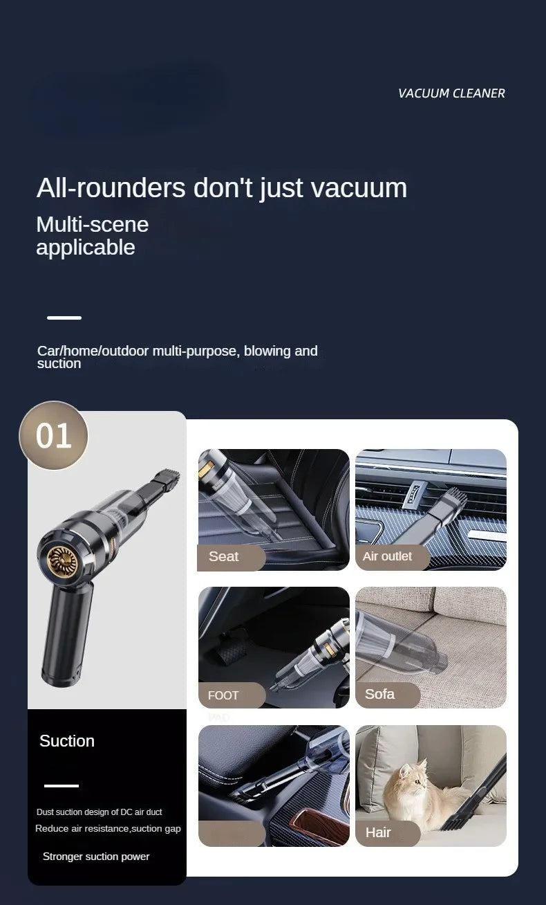 2026 New Car Vacuum Cleaner Strong Suction Cordless Wireless Cleaner Portable HandHeld Vacuum Cleaner Cleaning Machine