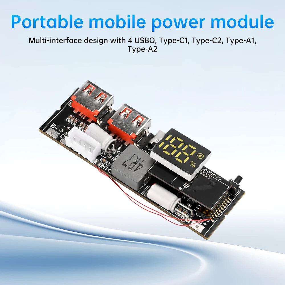 3S 4S 5S 65W 100W Power Bank Dual Type-C Bidirectional Super-Fast Charging Module Power Bank Circuit Board
