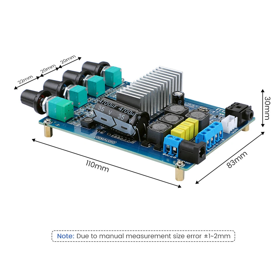 AIYIMA Audio TPA3116 50Wx2 Bluetooth Amplifier Board HiFi Power Amplifiers Digital Sound Amplificador Stereo Home Audio Amp