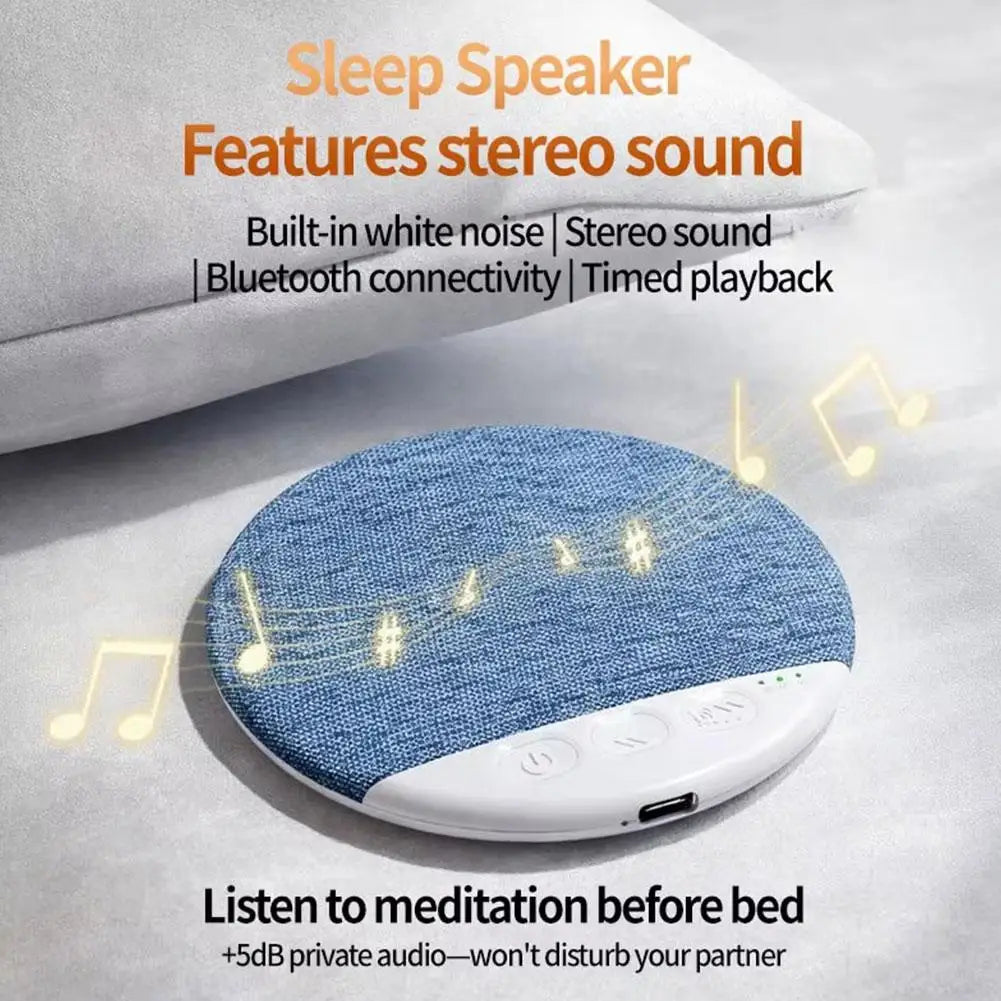 Speaker Bluetooth 5.4 Bedroom Pillow Under Pillow Sound Machine With White Noise Scheduled On/Off HiFi Stereo Sound Heavy Bass