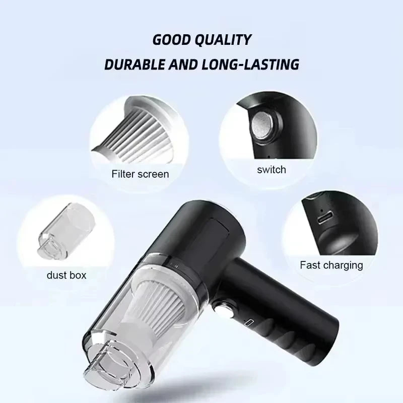 Car Vacuum Cleaner 2900000 Pa 4 In1 Powerful Clean Machine Wireless Blowing Suction Portable Vacuum Cleaner household New 2026
