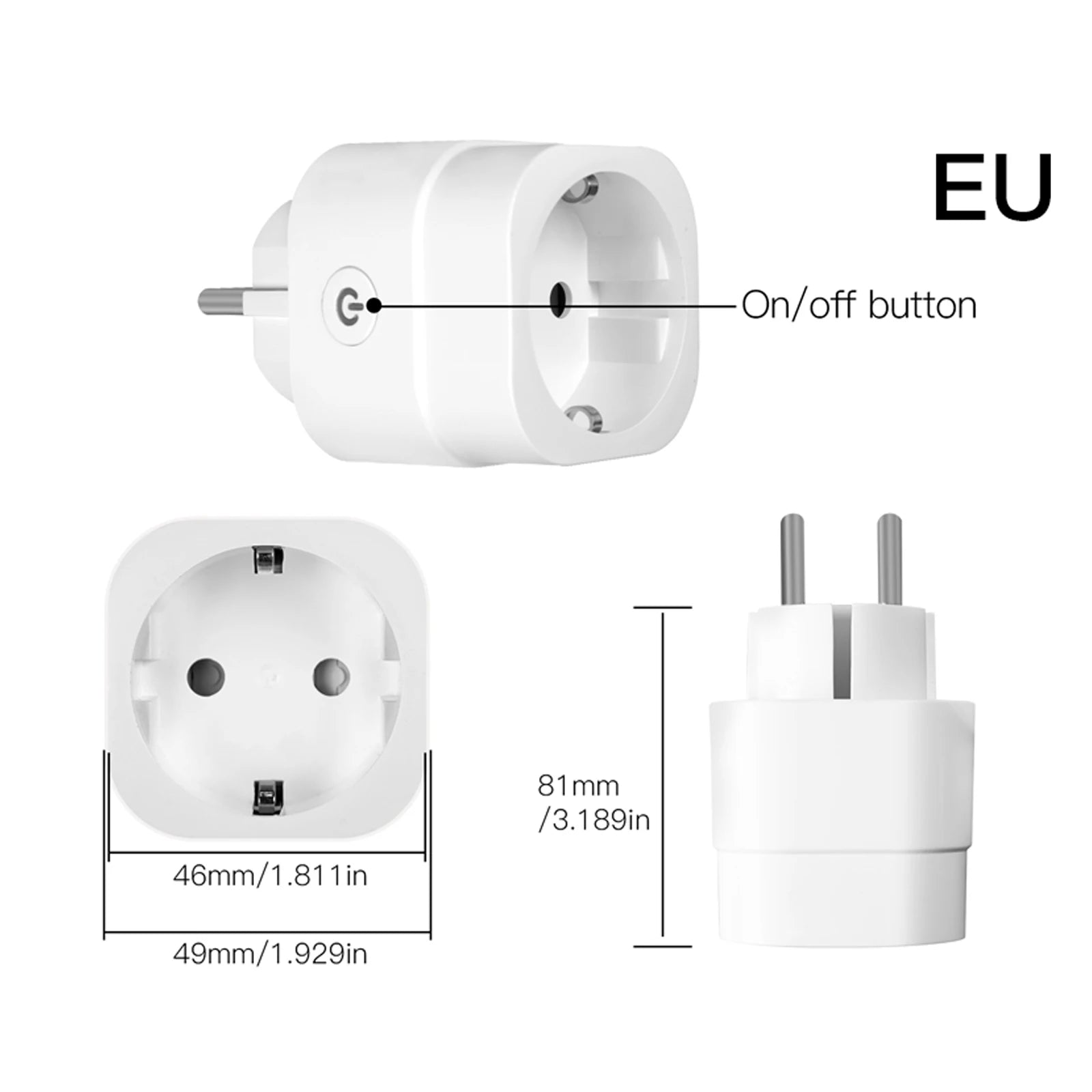 MOES WiFi Smart Power Socket Plug Brightness Adjust Timer For Tuya Smart Life App,Amazon Alexa Google Voice Control EU/UK/US