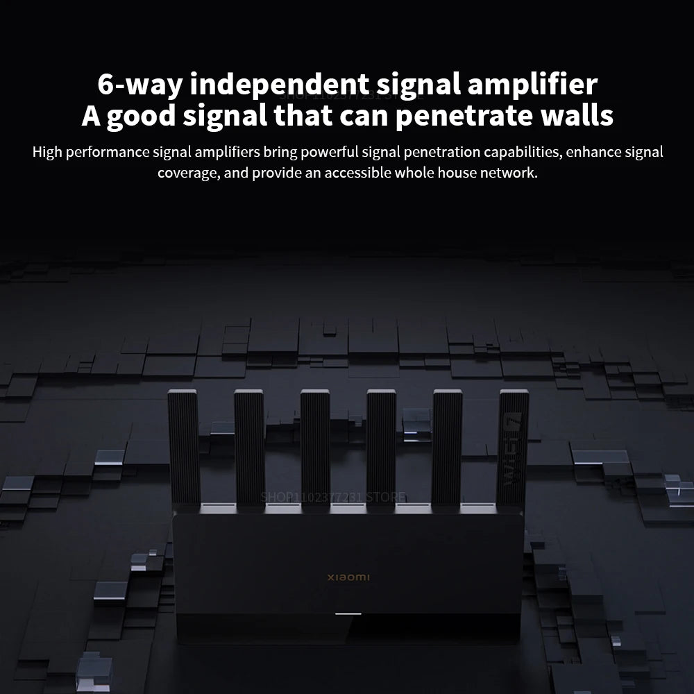 Xiaomi BE6500 Router Quad Nucleus 6500Mbps 2.5G Ethernet Port Dual Frequency 2.4/5GHz 6 Independent Signal Amplifiers Mesh Wifi7