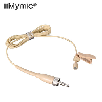 iiiMymic Skin Lavalier Microphone Uni-directional Lapel Mic For Sennheiser Wireless Transmitter BodyPack 3.5mm Locking Plug