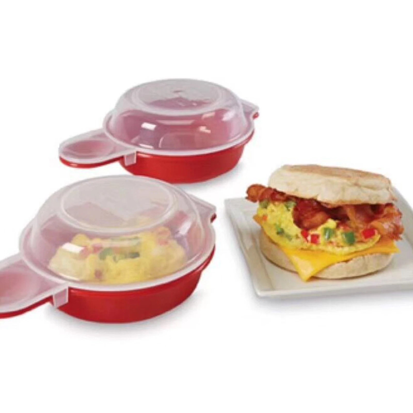 2pcs/set Microwave Oven Egg Cooker 1 Minute Fast Microwave Cheese Eggs Cooker PP Easy Use Home Kitchen Cooking Tool