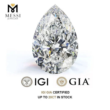 Pear Shape Lab Grown Diamonds With IGI Certificate CVD HPHT 1ct 1.5ct 2ct 2.5ct 3ct 5ct  Laboratory Diamond Wholesale