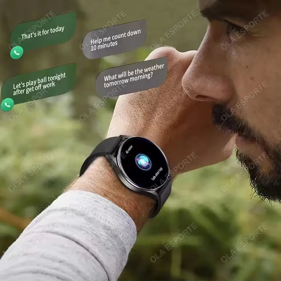 Smart Watch 1.32inch HD AMOLED Screen Bluetooth Call Health Monitor Smartwatch Men Women Fitness Sports Watches For Android IOS