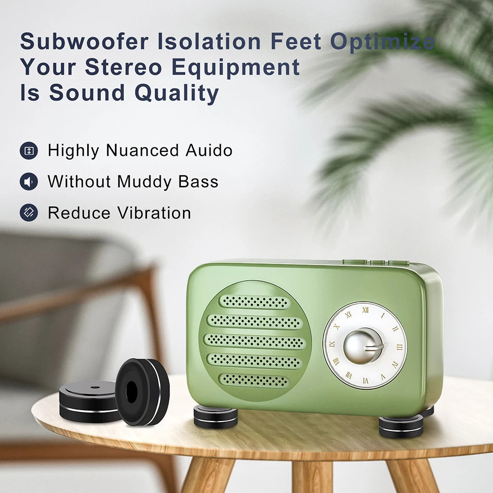 legs for speakers Speaker shoes audio equipment stand spikes amplifier supports Aluminum Feet With Non-Slip Rubber Rings