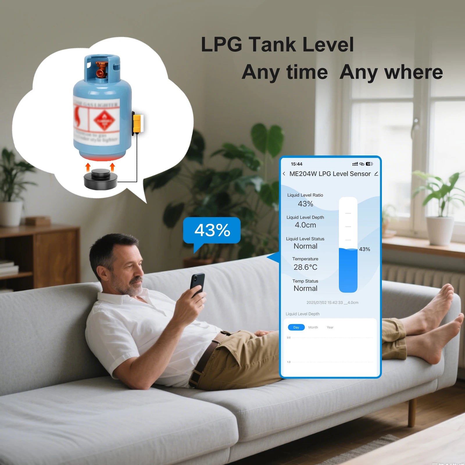 Moray ME204R Customized Gateway Mobile APP High Accuracy Propane Butane LPG Tank Level Monitor Measuring Instruments