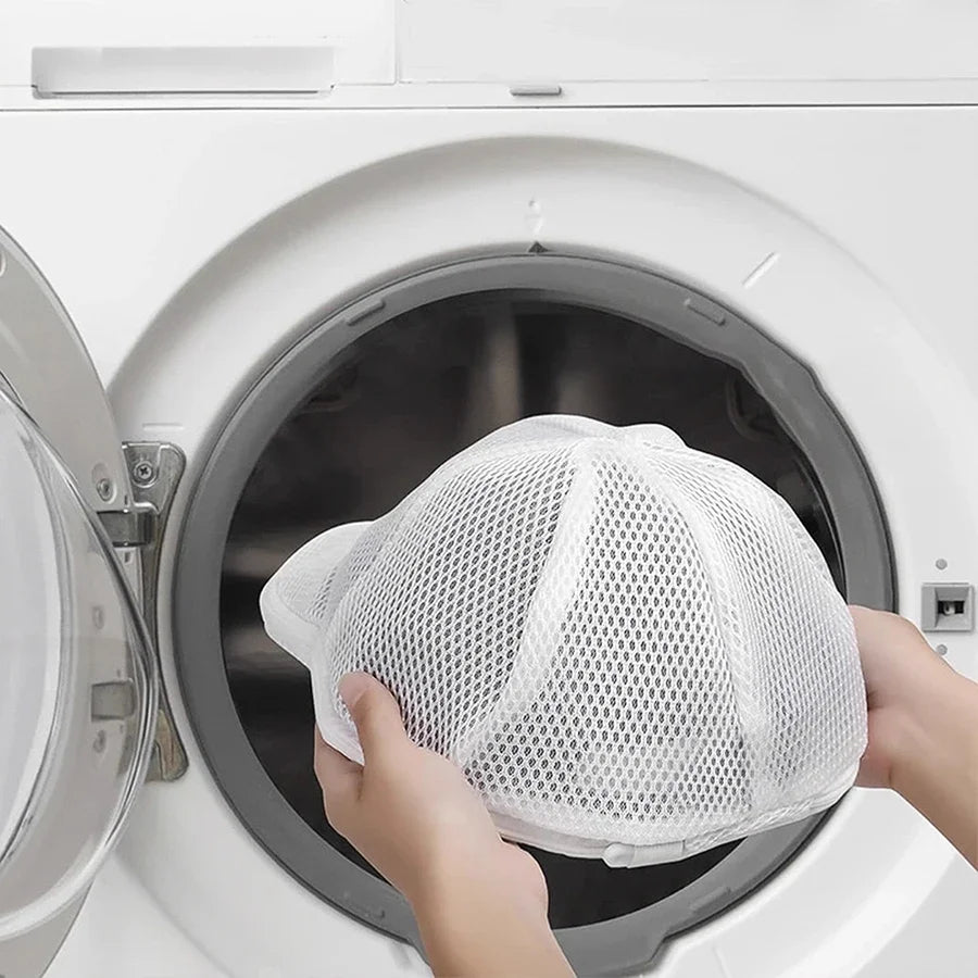 Baseball cap washing bag anti deformation washing machine hat convenient washing bag machine washing mesh bag