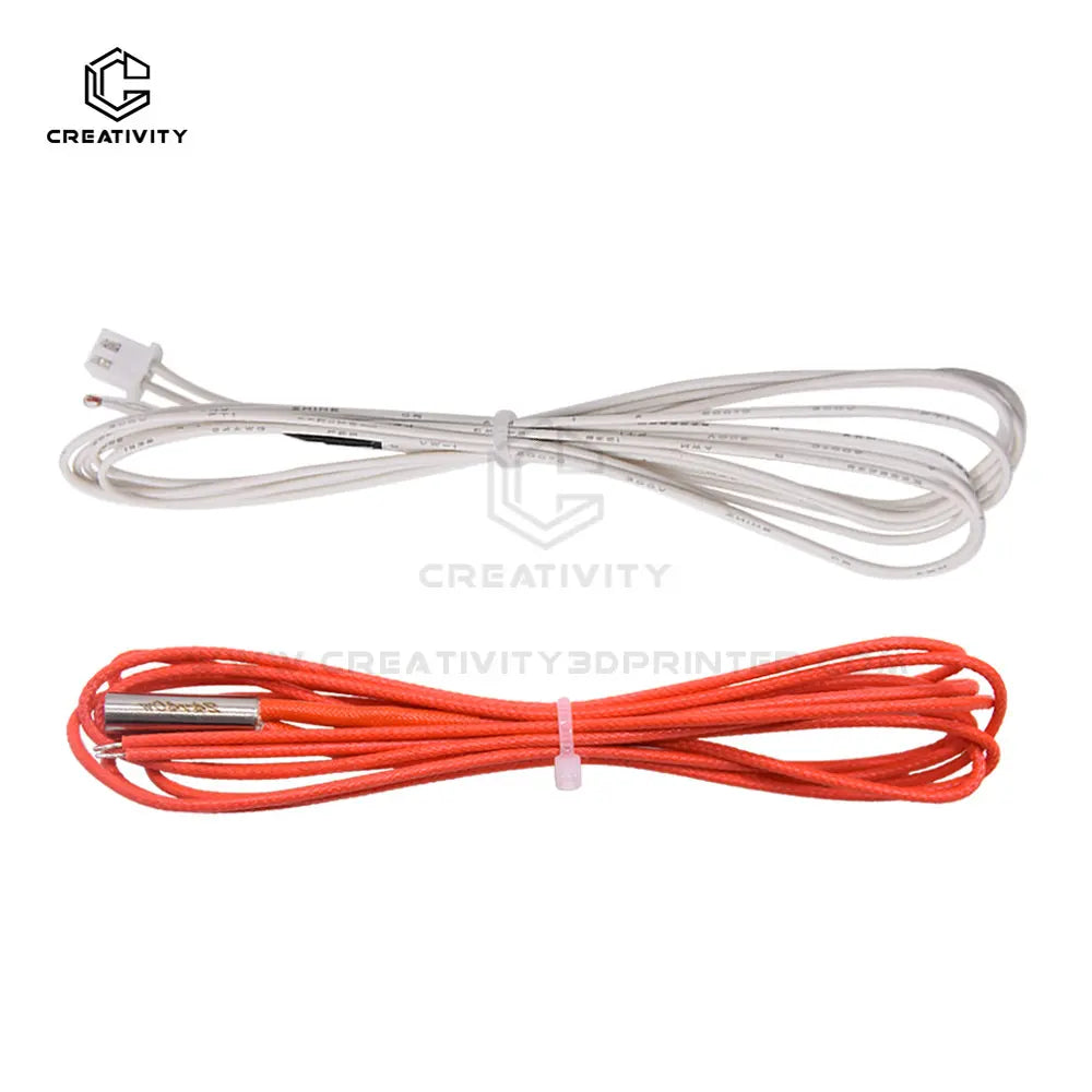 12V/24V 40W Cartridge Heater XH2.54 Thermistor NTC 100K 3950 Wire 1M for Ender 3 CR10 Ender3V2 3D Printer J-Head Hotend