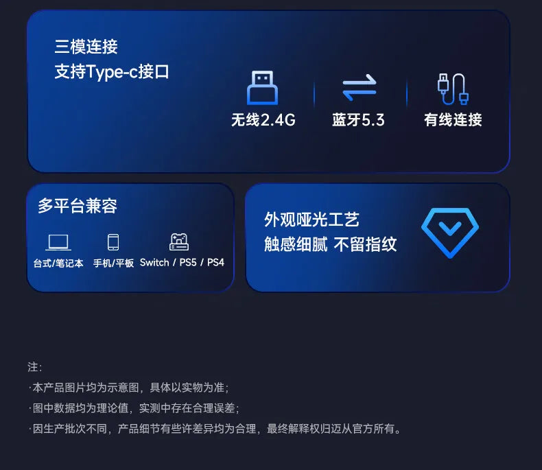 Newly Upgraded MCHOSE V9 Pro Over-Ear Gaming Headset with Four-Mode Connectivity Long Battery Life for Gaming and Entertainment