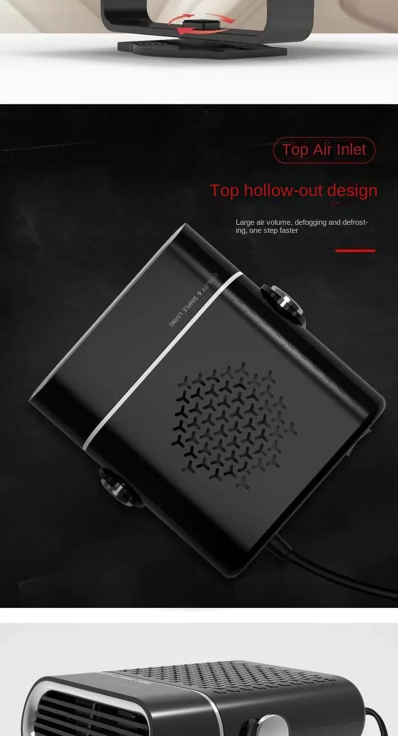 Car Heater Fan 12V/24V Car Heater Electric Cooling Heating Auto Windshield Defroster Defogging Demister Car Anti-Fog Heater