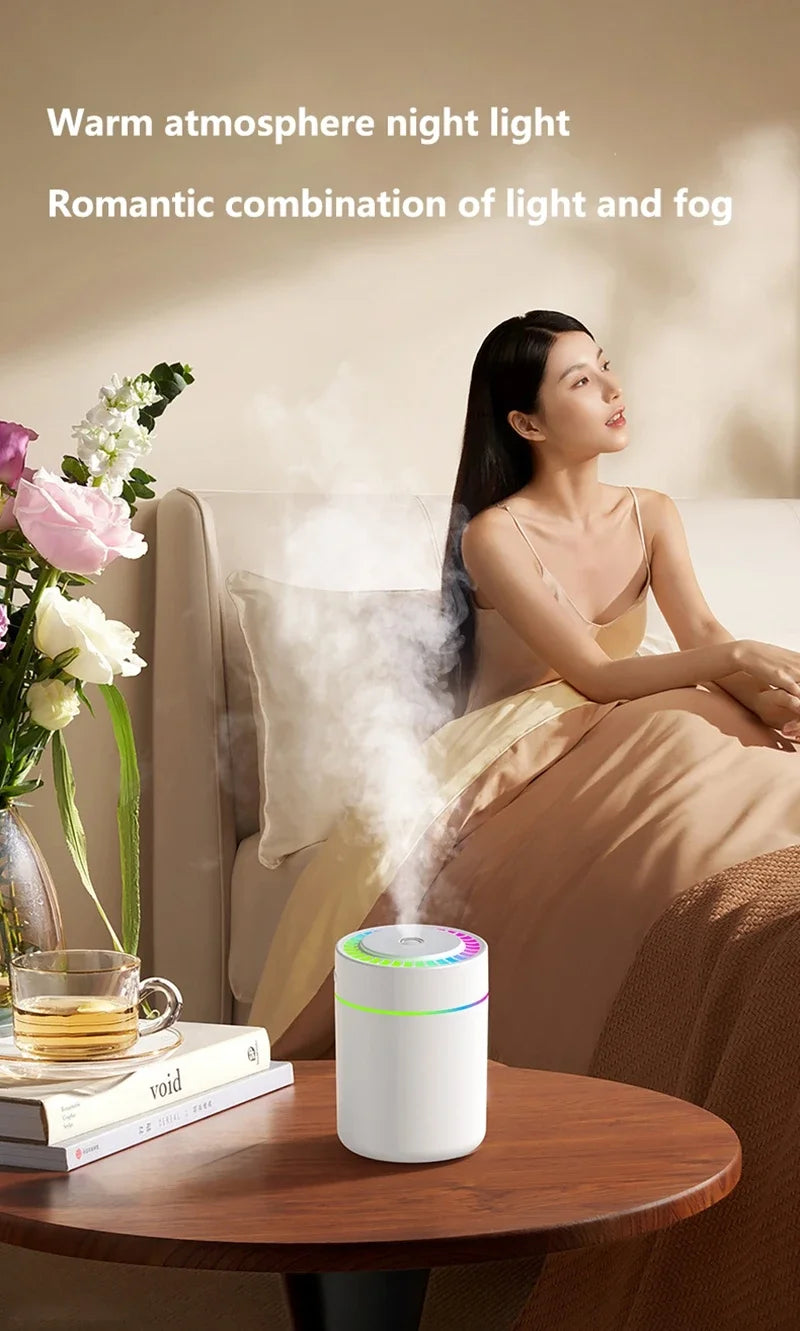 Mini Air Humidifier 180ML Electric Aroma Diffuser Essential Oil Purifier Aromatherapy Mist Maker Lights For Car Home