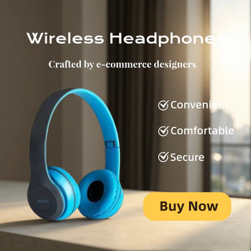 Bluetooth 5.3 Wireless Over-Ear Headphones – HiFi Stereo Sound