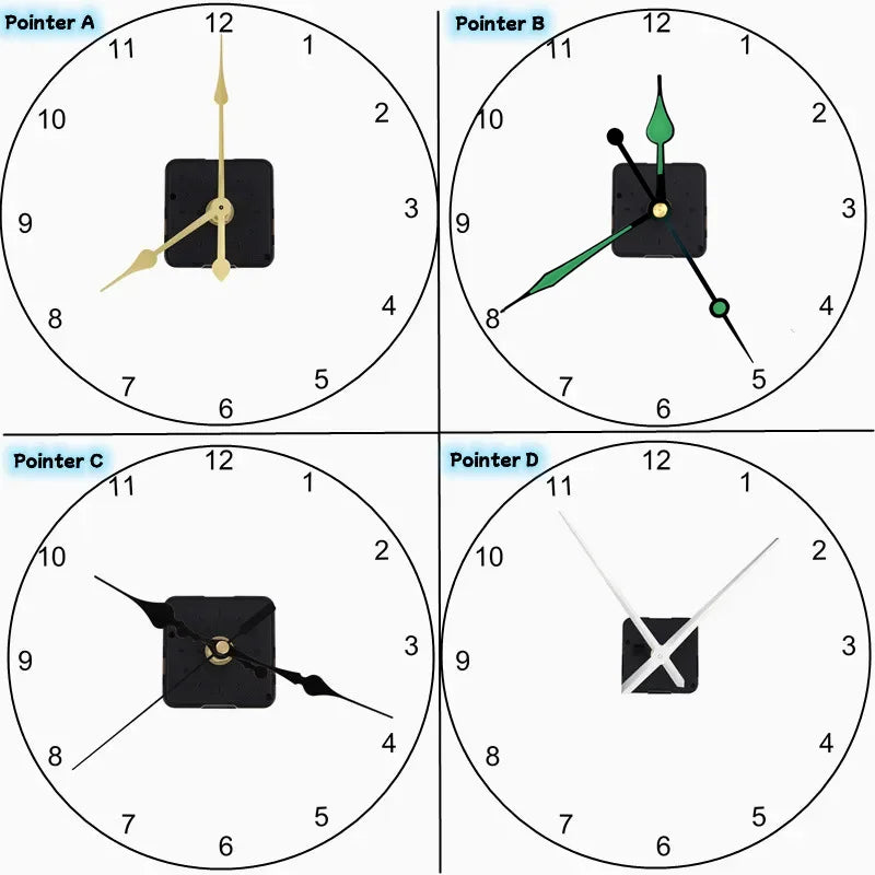 Wall Clock Movement Mechanism Clock Hands Long Shaft Silent Quartz Movement Clockwork Table DIY Watches Repair Tools