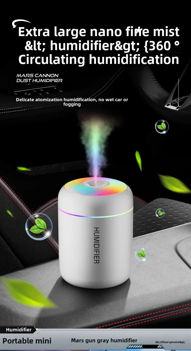 Car Mini Air Humidifier 180ML USB Electric Aroma Diffuser Essential Oil Purifier Aromatherapy Mist Maker Lights For Home Bedroom
