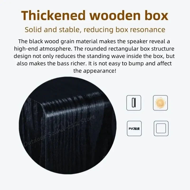 100W Active Subwoofer 6.5 Inch Wooden Pure Bass for Audio Input Amplifier Home Theater Speakers Stereo Strong Bass Music Player