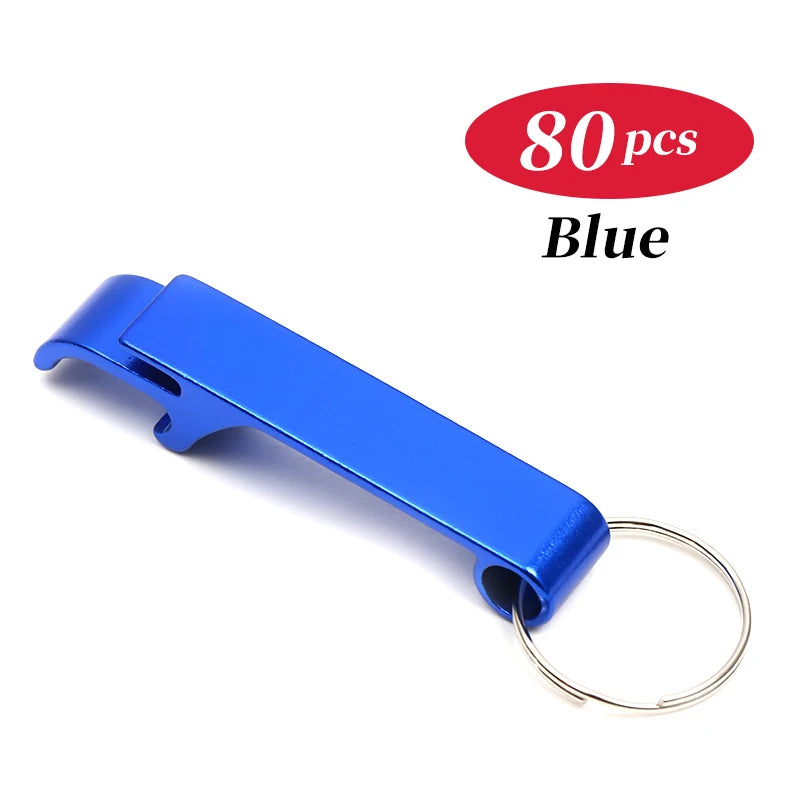 10-100PCS Custom Keychain Personalized Bottle Opener Customized Key Ring Mini Beer Can Kitchen Bar Tools Accessories Gift
