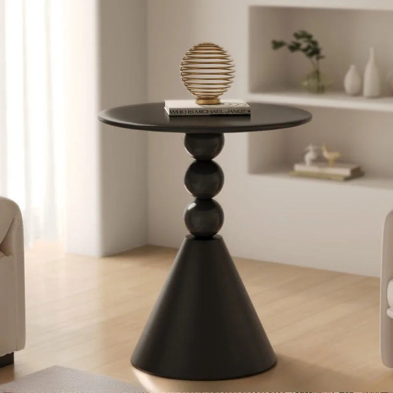 Retro room sofa side tables light luxury coffee table bedroom creative small round mesa para habitación living room furniture