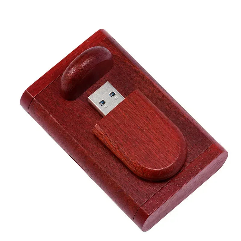 JASTER USB 2.0 Flash Drive 64GB Pen drive Wooden Box Free Personal LOGO Memory stick 64GB 32GB 16GB wedding Gift U disk Pendrive